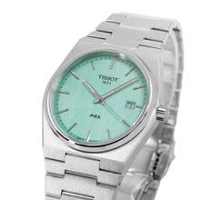 Load image into Gallery viewer, Tissot PRX Quartz Light Green Dial Silver Steel Strap Watch for Men - T137.410.11.091.01