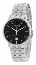 Load image into Gallery viewer, Tissot T Classic Carson Premium Powermatic 80 Black Dial Silver Steel Strap Watch For Men - T122.407.11.051.00