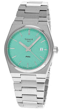 Load image into Gallery viewer, Tissot PRX Powermatic 80 Light Green Dial Silver Steel Strap Watch for Men - T137.207.11.091.01