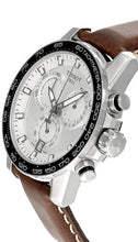 Load image into Gallery viewer, Tissot Supersport Chrono Silver Dial Brown Leather Strap Watch for Men - T125.617.16.031.00