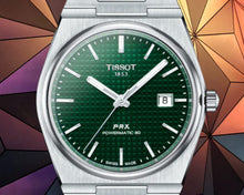 Load image into Gallery viewer, Tissot PRX Powermatic 80 Green Dial Silver Steel Strap Watch For Men - T137.407.11.091.00