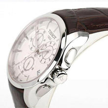 Load image into Gallery viewer, Tissot Couturier Chronograph White Dial Brown Leather Strap Watch For Men - T035.617.16.031.00
