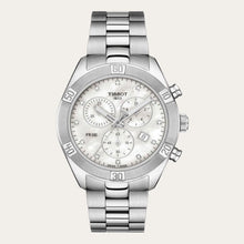 Load image into Gallery viewer, Tissot PR 100 Sport Chic Chronograph Diamonds Mother of Pearl Dial Silver Steel Strap Watch for Women - T101.917.11.116.00