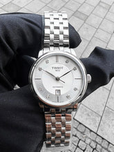 Load image into Gallery viewer, Tissot Carson Premium Automatic Lady Diamonds Silver Dial Silver Steel Strap Watch for Women - T122.207.11.036.00
