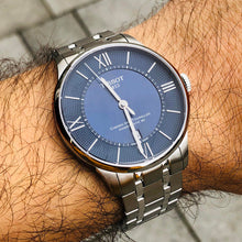 Load image into Gallery viewer, Tissot Chemin Des Tourelles Powermatic 80 Blue Dial Silver Steel Strap Watch for Men - T099.407.11.048.00