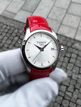 Load image into Gallery viewer, Tissot Couturier Lady Silver Dial Red Leather Strap Watch for Women - T035.210.16.031.01