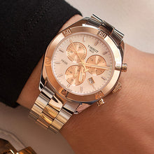 Load image into Gallery viewer, Tissot PR 100 Sport Chic Chronograph Diamonds Mother of Pearl Dial Two Tone Steel Strap Watch for Women - T101.917.22.116.00