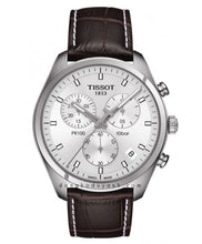 Load image into Gallery viewer, Tissot PR 100 Chronograph Silver Dial Brown Leather Strap Watch for Men - T101.417.16.031.00