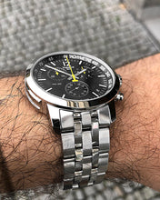 Load image into Gallery viewer, Tissot PRC 200 Chronograph Black Dial Silver Steel Strap Watch For Men - T114.417.11.057.00