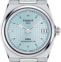Load image into Gallery viewer, Tissot PRX Powermatic 80 Ice Blue Dial Silver Steel Strap Watch for Men - T137.207.11.351.00