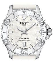 Load image into Gallery viewer, Tissot Seastar 1000 Mother of Pearl White Dial White Rubber Strap Watch for Women - T120.210.17.116.00