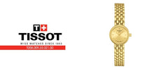 Load image into Gallery viewer, Tissot Lovely Gold Dial Gold Steel Strap Watch For Women - T058.009.33.021.00