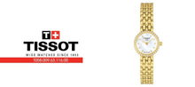Load image into Gallery viewer, Tissot T-Lady Lovely Mother of Pearl Dial Gold Steel Strap Watch For Women - T058.009.63.116.00