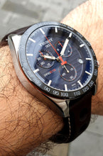 Load image into Gallery viewer, Tissot PRS 516 Chronograph Blue Dial Brown Leather Strap Watch For Men - T100.417.16.041.00