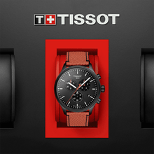 Load image into Gallery viewer, Tissot Chrono XL NBA Special Edition Black Dial Brown Leather Strap Watch for Men - T116.617.36.051.12