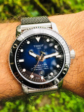 Load image into Gallery viewer, Tissot Seastar 1000 Powermatic 80 Blue Dial SIlver Mesh Bracelet Watch For Men - T120.407.11.041.02