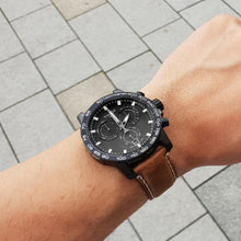 Load image into Gallery viewer, Tissot Supersport Chrono Black Dial Brown Leather Strap Watch for Men - T125.617.36.051.01