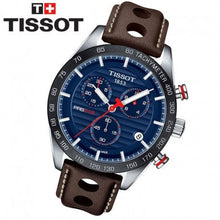 Load image into Gallery viewer, Tissot PRS 516 Chronograph Blue Dial Brown Leather Strap Watch For Men - T100.417.16.041.00