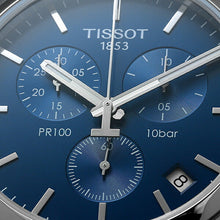 Load image into Gallery viewer, Tissot PR 100 Chronograph Blue Dial Silver Mesh Bracelet Watch for Men - T101.417.11.041.00