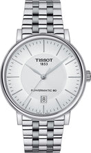 Load image into Gallery viewer, Tissot T Classic Carson Premium Powermatic 80 White Dial Silver Steel Strap Watch For Men - T122.407.11.031.00