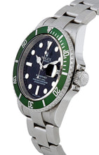 Load image into Gallery viewer, Rolex Submariner Date Stainless Steel Kermit Black Dial Men's Watch 16610LV