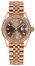 Load image into Gallery viewer, Rolex Lady-Datejust 28 Gold Diamond Watch 279135RBR