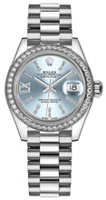 Load image into Gallery viewer, Rolex Lady-Datejust 28 Blue Diamond Platinum Watch 279136RBR-0001