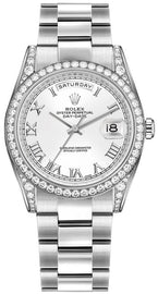 Rolex Day-Date 36 White Roman Numeral Dial Gold Watch 118389-0119