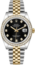 Load image into Gallery viewer, Rolex Datejust 36 Black Diamond Watch 116243-0016