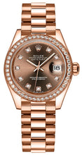 Load image into Gallery viewer, Rolex Lady-Datejust 28 Rose Gold Diamond Watch 279135RBR