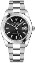 Load image into Gallery viewer, Rolex Datejust 41 Black Dial Steel Men's Watch 126300-0011