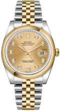 Load image into Gallery viewer, Rolex Datejust 36 Champagne Diamond Dial Watch 116203-0140