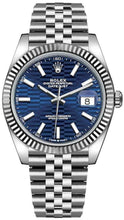 Load image into Gallery viewer, Rolex Datejust 41 Blue Fluted Motif Dial Men's Luxury Watch 126334-0032