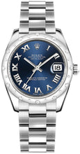 Load image into Gallery viewer, Rolex Datejust 31 Blue Roman Numeral Oyster Bracelet Watch 178344-0053