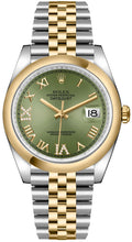 Load image into Gallery viewer, Rolex Datejust 36 Olive Green Dial Watch 126203-0025