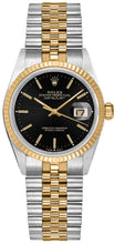 Load image into Gallery viewer, Rolex Datejust 31 Black Dial Gold &amp; Steel Women's Watch 68273