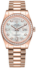 Load image into Gallery viewer, Rolex Day-Date 36 Diamond Everose Gold Watch 128345RBR-0028