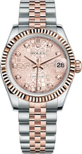Load image into Gallery viewer, Rolex Datejust 31 Pink Jubilee Dial Watch 178271-0012