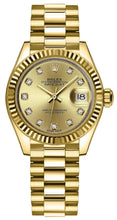 Load image into Gallery viewer, Rolex Lady-Datejust 28 Champagne Diamond Dial Watch 279178-0017