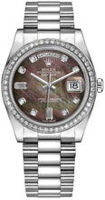 Load image into Gallery viewer, Rolex Day-Date 36 Platinum Diamond Swiss Watch 118346-0026