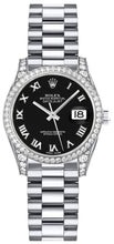 Load image into Gallery viewer, Rolex Lady-Datejust 26 Black Roman Numeral Women's Watch 179159