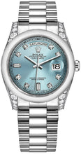 Load image into Gallery viewer, Rolex Day-Date 36 Ice Blue Diamond Platinum Watch 118296