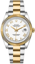 Load image into Gallery viewer, Rolex Datejust 36 White Roman Numeral Oyster Bracelet Watch 116233-0178