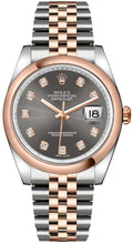 Load image into Gallery viewer, Rolex Datejust 36 Rose Gold Bezel Watch 116201-0065