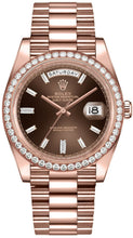 Load image into Gallery viewer, Rolex Day-Date 40 Diamond Hour Markers Men's Watch 228345RBR-0006