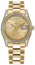 Load image into Gallery viewer, Rolex Day-Date 36 Gold Diamond Swiss Watch 118388