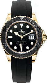 Rolex Yacht-Master 42 Yellow Gold Black Dial Men's Watch 226658-0001