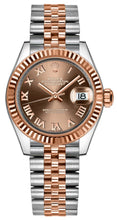 Load image into Gallery viewer, Rolex Lady-Datejust 28 Rose Gold Fluted Bezel Watch 279171