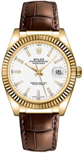 Load image into Gallery viewer, Rolex Datejust 36 White Dial Solid 18k Gold Luxury Watch 116138