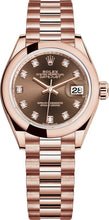 Load image into Gallery viewer, Rolex Lady-Datejust 28 Diamond Gold Watch 279165-0015